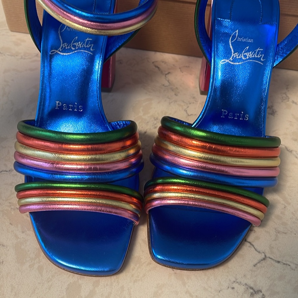 CHRISTIAN LOUBOUTIN Manola Leather Sandals 85. Size 37. - Picture 6 of 13